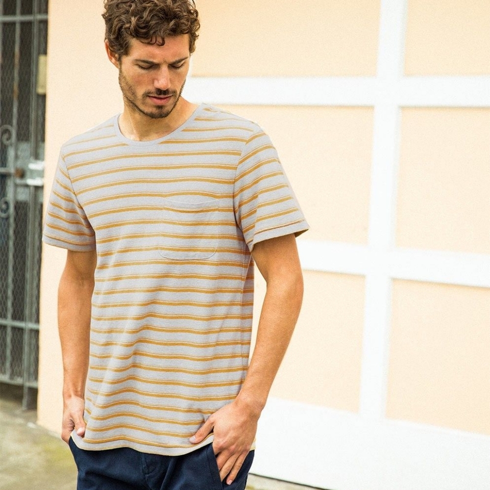 OUTERKNOWN - Isidro Hemp Stripe Pocket Tee